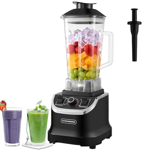 Hochleistungsmixer Professioneller Standmixer 2L BPA Frei Smoothie Maker Gastro Universalmixer Power Profi Mixer Küchenmixer Blender Multifunktionsmixer Multi Zerkleinerer 1.500W 28.000 U/min. von Steinborg