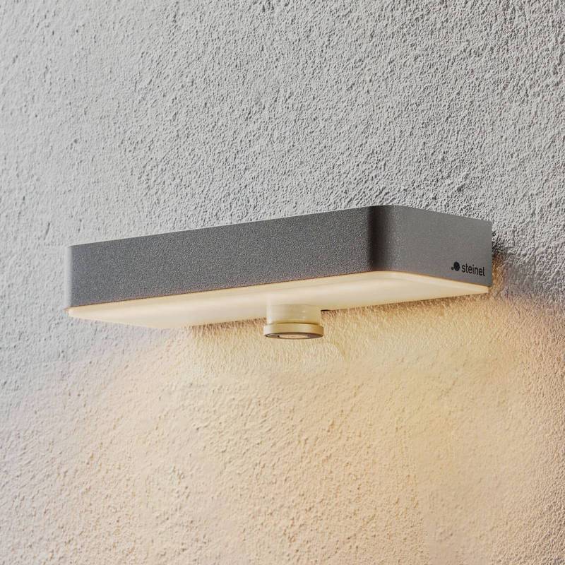 STEINEL LED-Wandlampe XSolar SOL-O S, silber, Sensor von Steinel