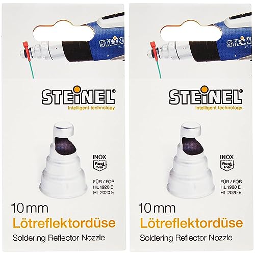 Steinel 74616 Lötreflektordüse, Zubehör für Heißluftgeräte, zum Löten und Schrumpfen von Lötmuffen und Schrumpfschläuchen, 10mm (Packung mit 2) von Steinel