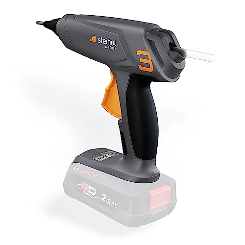 Steinel Akku Heißklebepistole MobileGlue 3011, für Bosch PFA 18V System, inkl. 3x Heißklebesticks, in 90 Sek. startklar, Klebepistole kabellos, 2 Temperaturstufen 130°C/200°C Steinel Akku Heißklebepistole MobileGlue 3011, für Bosch PFA 18V System, inkl. 3x Heißklebesticks, in 90 Sek. startklar, Klebepistole kabellos, 2 Temperaturstufen 130°C/200°C von Steinel