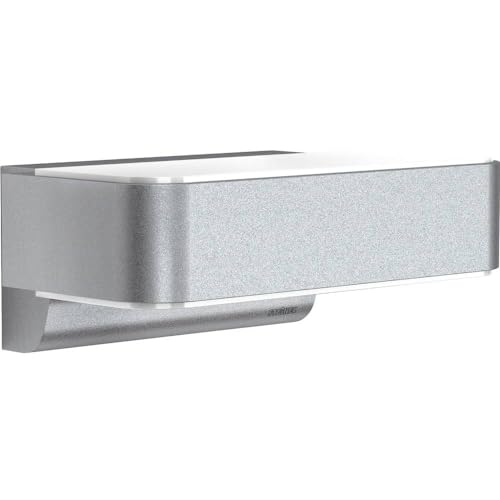 Steinel Außenleuchte L 810 S silber, 9,8 W, 679 lm, LED Wandleuchte, 160° iHF-Bewegungsmelder, 5 m Reichweite von Steinel