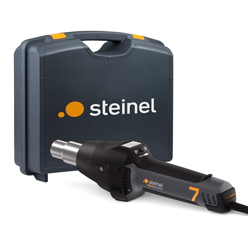 Steinel Heißluftpistole HM 2620 E im Koffer, 2300 W Stab-Heißluftgebläse, 700°C Heißluftfön, LCD-Display, LOC-Funktion von Steinel