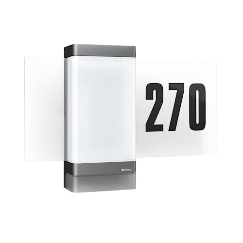 Steinel LED Hausnummernleuchte L 270 Digi SC, 180° Bewegungsmelder, smarte beleuchtete Hausnummer, bedienbar per App von Steinel