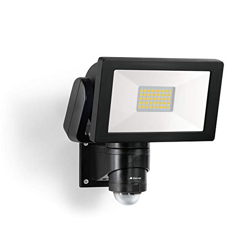 Steinel LED Strahler LS 300 S schwarz, 29,5 W Flutlicht, 240° Bewegungsmelder, 12 m Reichweite, 4000 K neutralweiß von Steinel