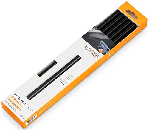 Steinel Schwarze Klebesticks 11 mm, 10 Sticks, 250 g, universeller Schmelzkleber für schwarzes Material von Steinel