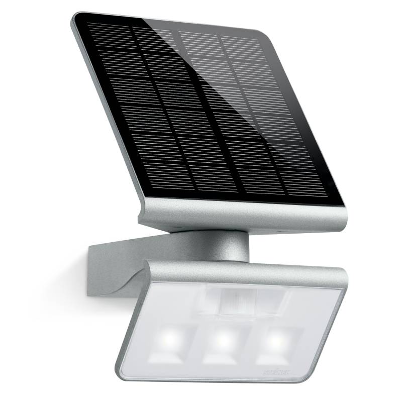 Steinel Solar-LED-Wandstrahler 'XSolar L-S' mit Bewegungsmelder silbern 18,9 x 29,8 cm, 150 lm von Steinel