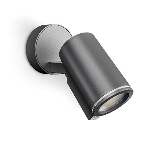 Steinel LED Strahler Spot ONE S anthrazit, 90° Bewegungsmelder, inkl. LED GU10-Leuchtmittel, per Kabel vernetzbar, Aluminium, 7,47 W von Steinel