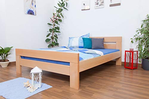 Doppelbett "Easy Premium Line" K6,160 x 200 cm Buche Vollholz massiv Natur von Steiner Shopping