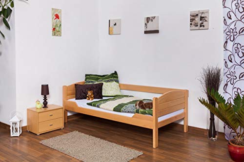 Einzelbett/Gästebett "Easy Premium Line" K1/s Voll, 90 x 190 cm Buche Vollholz massiv Natur von Steiner Shopping