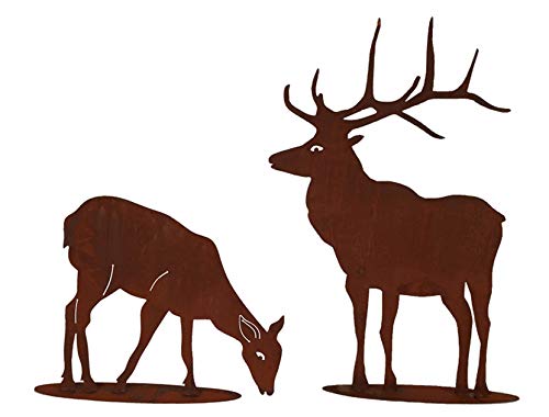 2er Set Hirsch 100x75cm und REH fressend 50x63cm Geweih Hirsche Rehe Rost Edelrost Metall Tier + Original Pflegeanleitung von Steinfigurenwelt 2er Set Hirsch 100x75cm und REH fressend 50x63cm Geweih Hirsche Rehe Rost Edelrost Metall Tier + Original Pflegeanleitung von Steinfigurenwelt von Steinfiguren Gießen
