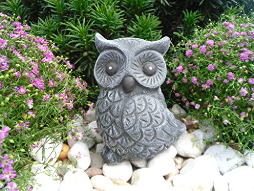STEINFIGUREN SPICKER Steinfigur Eule, 120/1 Gartenfigur Steinguss Tierfigur Basaltgrau von STEINFIGUREN SPICKER