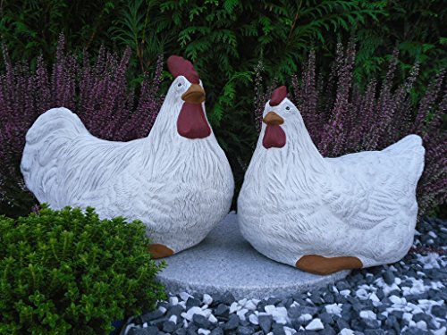 STEINFIGUREN SPICKER Steinfigur Huhn, Henne, Hahn 2er Set 135/5.1, 180/5.1 Gartenfigur Steinguss Tierfigur Weiß Patina STEINFIGUREN SPICKER Steinfigur Huhn, Henne, Hahn 2er Set 135/5.1, 180/5.1 Gartenfigur Steinguss Tierfigur Weiß Patina von STEINFIGUREN SPICKER