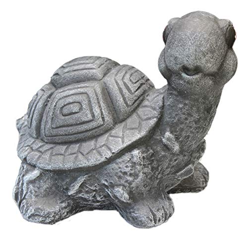 STEINFIGUREN SPICKER Steinfigur Schildkröte, 112/1 Gartenfigur Steinguss Tierfigur Basaltgrau von STEINFIGUREN SPICKER