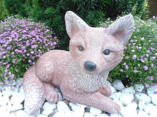 STEINFIGUREN SPICKER Steinfigur Fuchs, 137/6 Gartenfigur Steinguss Tierfigur Rot/Braun Patina von STEINFIGUREN SPICKER