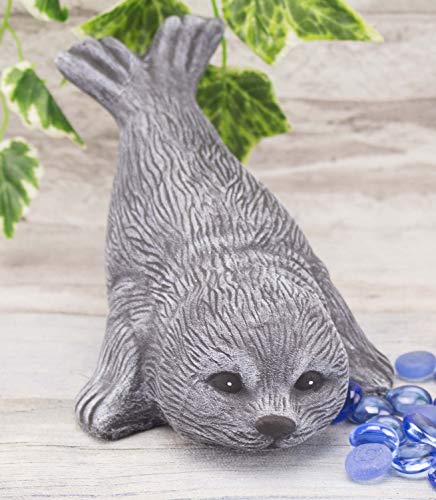 STEINFIGUREN SPICKER Steinfigur Robbe 203/1 Gartenfigur Steinguss Tierfigur Basaltgrau von STEINFIGUREN SPICKER
