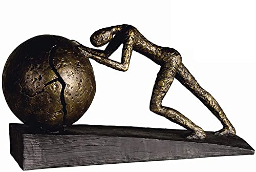 Casablanca Design Skulptur Heavy Ball Höhe 21.5 cm Länge 37 cm bronzeoptik aus Poly Wohnzimmer Skulpturen Deko Modern von STEINFIGURENWELT GIEBEN