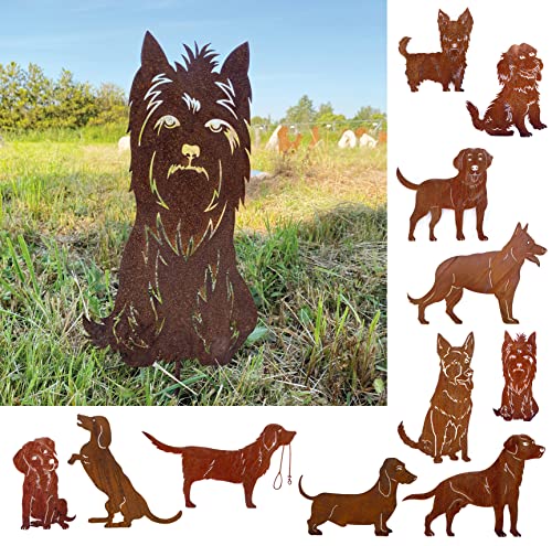 Gartenfigur Hund Terrier sitzend groß 50x27cm Gartenstecker Edelrost Gartendeko Wetterfest Rost Metall Rostfigur Hunde Figur Tier von Steinfigurenwelt Gartenfigur Hund Terrier sitzend groß 50x27cm Gartenstecker Edelrost Gartendeko Wetterfest Rost Metall Rostfigur Hunde Figur Tier von Steinfigurenwelt von STEINFIGURENWELT GIEBEN