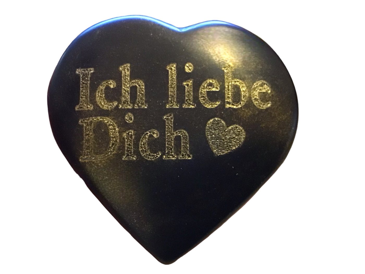 Steinfixx® Dekofigur Echtes Basalt Herz mit Gravur Ich liebe Dich", individualisierbar, (Taschenstein Hot Stone, als liebevolles Geschenk oder Andenken), mit personalisierter Gravur auf der Rückseite" von Steinfixx®