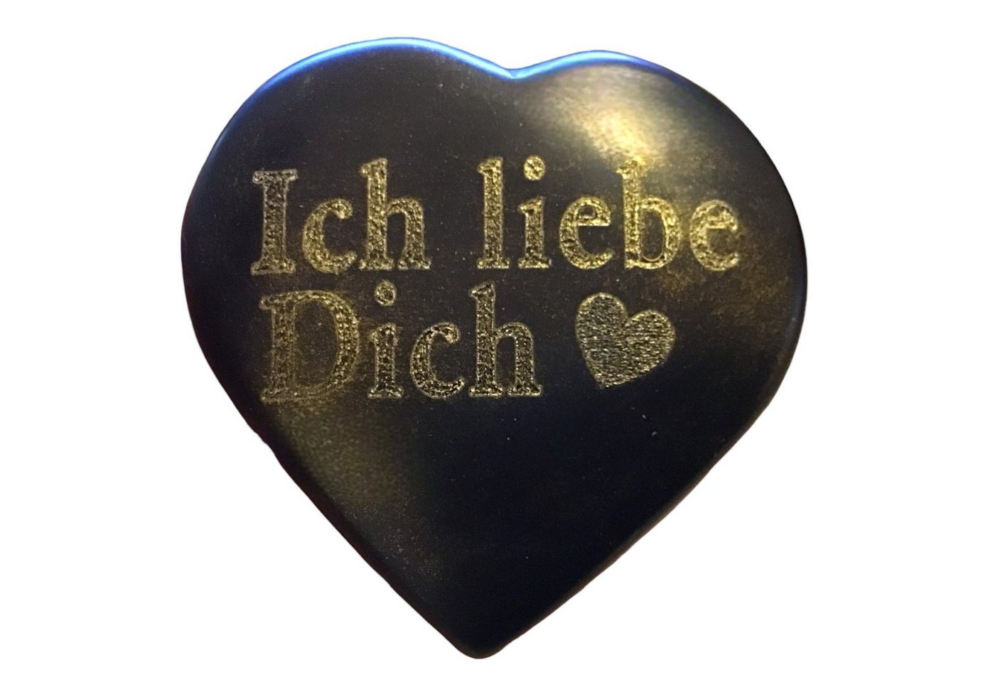 Steinfixx® Dekofigur Echtes Basalt Herz mit Gravur Ich liebe Dich", individualisierbar, (Taschenstein Hot Stone, als liebevolles Geschenk oder Andenken), mit personalisierter Gravur auf der Rückseite" von Steinfixx®