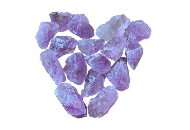Steinfixx® Edelstein Amethyst I farbintensiv I Rohsteine I 300 Gramm, (je ca. 3-4 cm, 1-St., ca. 10 Rohsteine), Heilstein-Schutzstein-Wasserstein von Steinfixx®