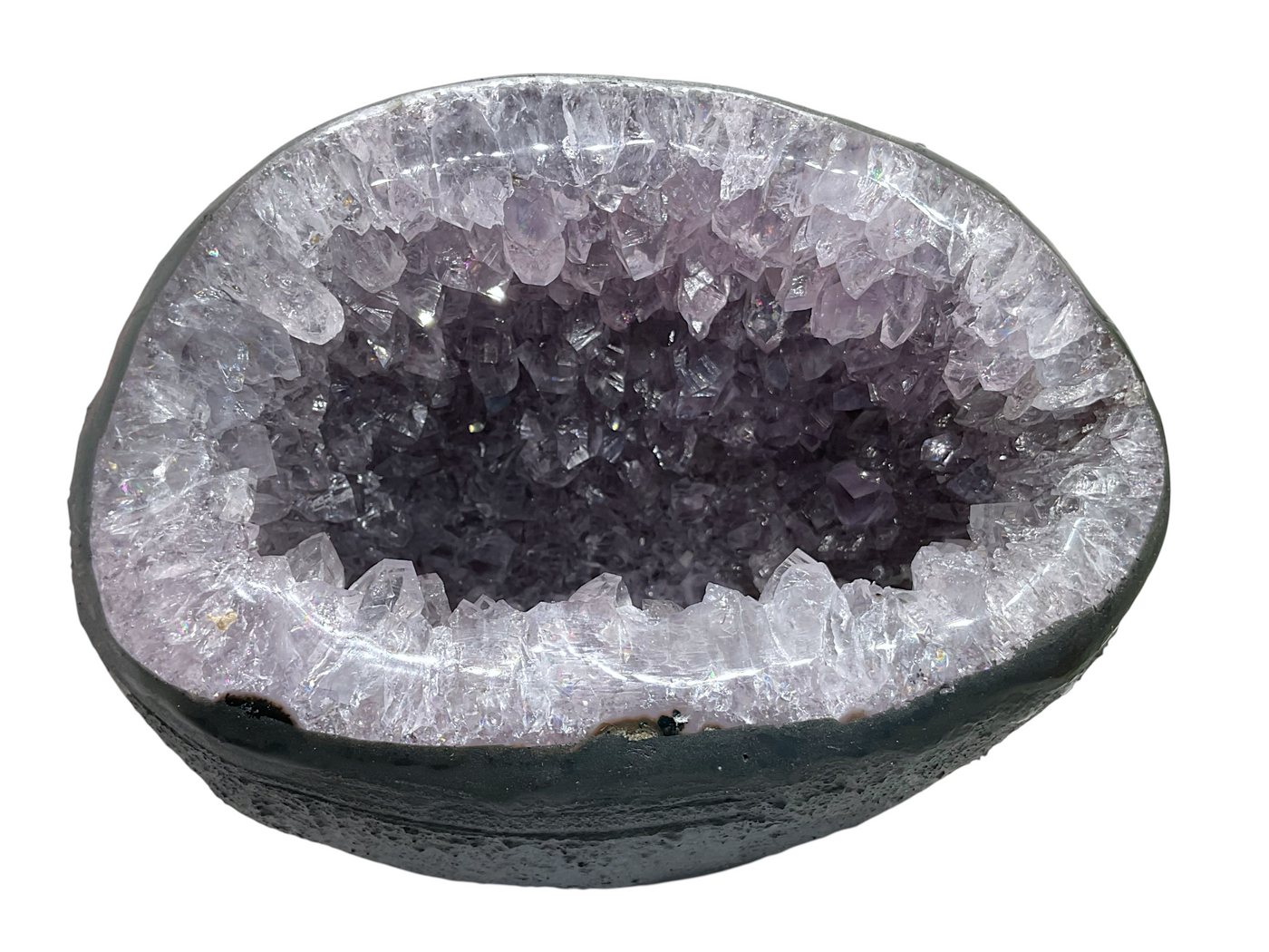 Steinfixx® Edelstein Amethyst Minidruse mit phantastischen Kristallen 15x12x10 cm 1,5 KG, (Unikat-Masterpiece 1644, 1-St., Ideal für Schreibtisch), TOP 1A-Qualität aus Brasilien von Steinfixx®