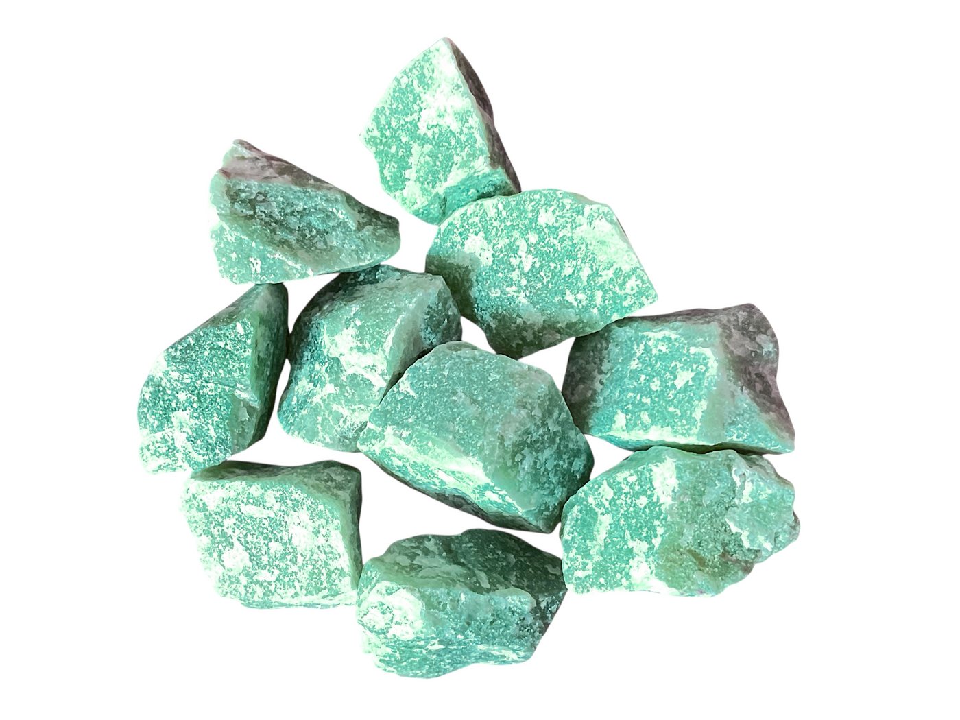 Steinfixx® Edelstein Aventurin grün I farbintensiv I Rohsteine I 300 Gramm, (je ca. 3-4 cm, 1-St., ca. 10 Rohsteine), Heilstein-Schutzstein-Wasserstein von Steinfixx®