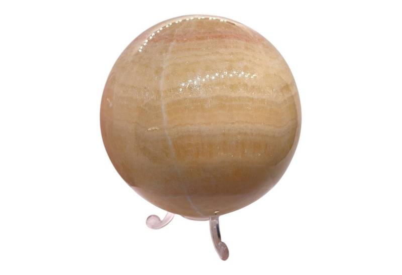 Steinfixx® Edelstein XXL Orangencalcit Kugel mit Acrylständer I 1140 gr. I Unikat, (XXL Kugel mit 10cm Durchmesser, 1-St., Mexiko), Kristallkugel I Highlight für jeden Raum von Steinfixx®