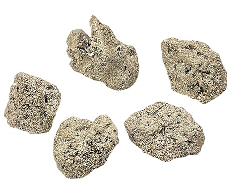 Pyrit Kristalle I 5 Stück I 100 gr. I je 20-30mm I Heilstein I Edelstein I Rohstein I Glücksstein I Peru von Steinfixx