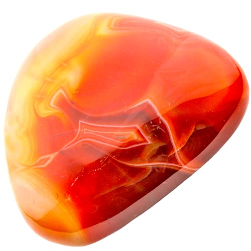 Steinfixx® - Karneol XXL Trommelstein I Edelstein I Heilstein I Glücksstein I Chakra-Stein I Wurzelchakra | Blutstein | wunderschöne Formen | ca. 70-100 Gramm! von Steinfixx