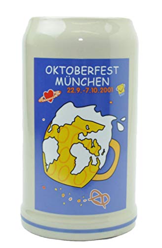 Steinfixx® - Original Oktoberfestkrug 2001 I Jahrgangskrug I Jahreskrug I Wiesnkrug I Sammlerkrug I Original Verpackung von Steinfixx