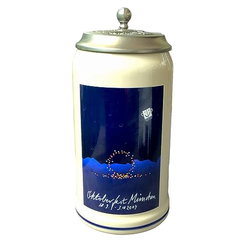 Steinfixx® - Original Oktoberfestkrug 2004 mit Zinndeckel und Zertifikat I Jahrgangskrug I Jahreskrug I Wiesnkrug I Sammlerkrug von Steinfixx