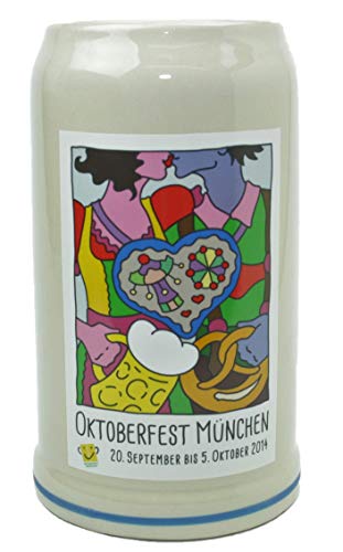 Steinfixx® - Original Oktoberfestkrug 2014 I Jahrgangskrug I Jahreskrug I Wiesnkrug I Sammlerkrug I Original Verpackung von Steinfixx