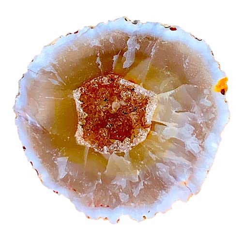 Steinfixx - Achat Geode | OCO - aufgeschnitten und poliert | A Qualität | halbe Geode I Glücksgeode I Feengarten (S 30-40 mm) von Steinfixx