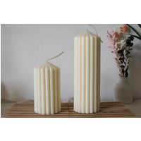 Hochwertige Blockkerze, Säulenkerze, Aus Olivenwachs in 2 Größen/Kerze Für Adventskranz Tischdekoration Weihnachten Adventskerze von Steinflamme