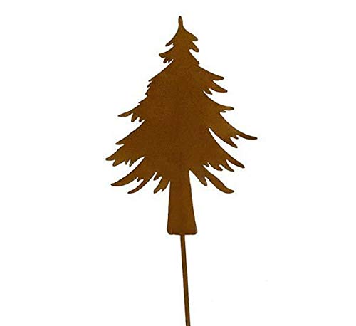 5 STK Metall Tannenbaum rost Dekostecker Bäume Baum 14cm Weihnachtsdeko Deko Metallbaum Stecker Weihnachten Schmuck Gartenstecker 35cm von Steingaesser
