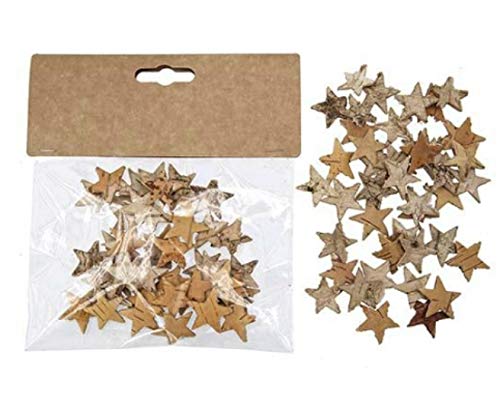 50 STK Birkensterne 2,5cm Birke Sterne Holzsterne Streuteile Weihnachtsdeko Basteln Floristik Rindensterne von Steingaesser