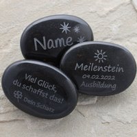Basalt-stein 7cm Mit Persönlicher Gravur - Andenken, Auszeichnung, Talisman, Gedenkstein, Erinnerung Basalt-stein 7cm Mit Persönlicher Gravur - Andenken, Auszeichnung, Talisman, Gedenkstein, Erinnerung von SteingravurenDE