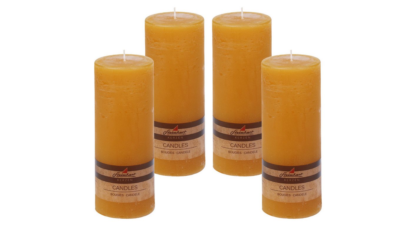 Steinhart Kerzen Adventskerze 4er Set Adventskranzkerzen "Raureif" Honig 200/78 mm von Steinhart Kerzen