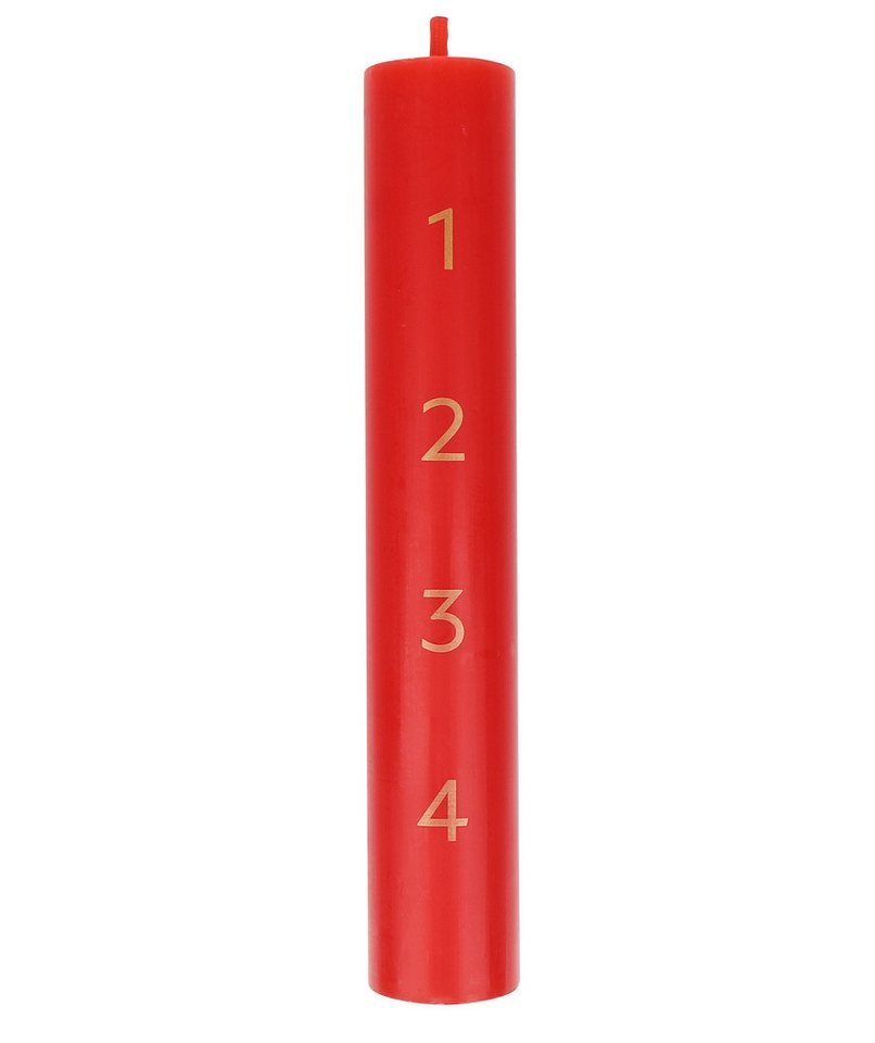 Steinhart Kerzen Adventskerze Stabkerze Adventskalenderkerze 1 - 4 "Ariana" Rot 230/38 mm Steinhart Kerzen Adventskerze Stabkerze Adventskalenderkerze 1 - 4 "Ariana" Rot 230/38 mm von Steinhart Kerzen