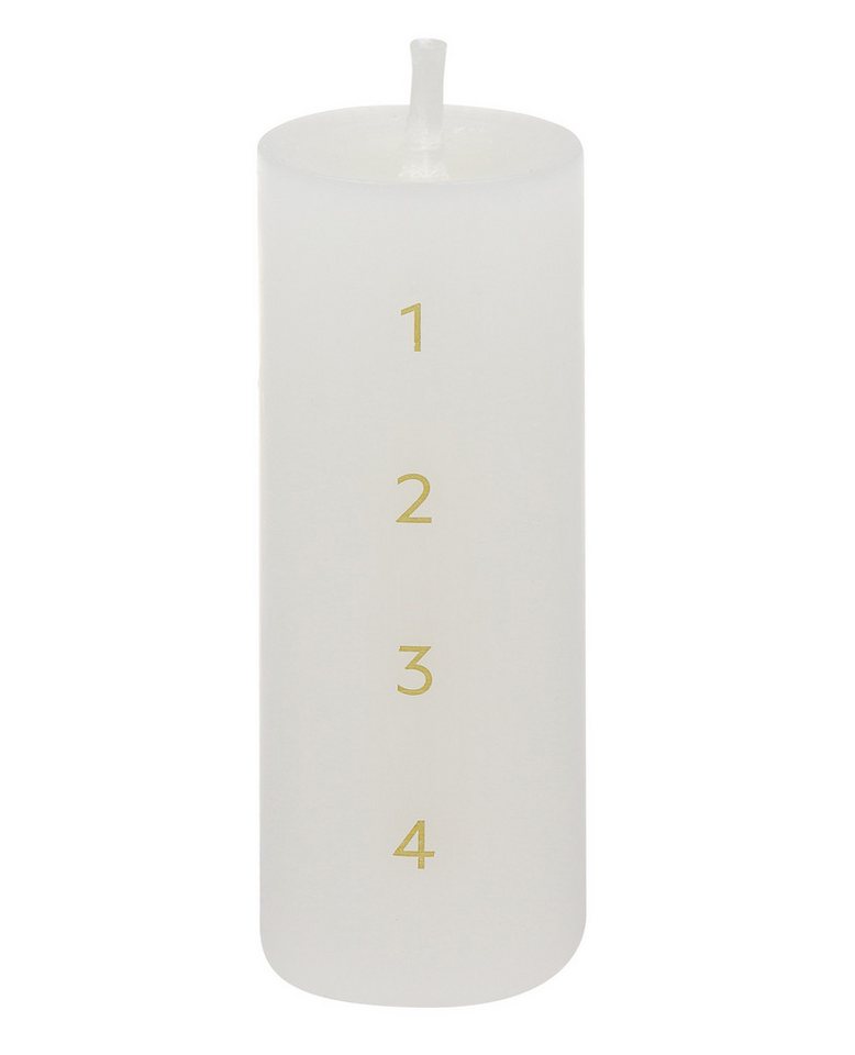 Steinhart Kerzen Adventskerze Stabkerze Adventskalenderkerze 1 - 4 "Ariana" Weiß 120/46 mm Steinhart Kerzen Adventskerze Stabkerze Adventskalenderkerze 1 - 4 "Ariana" Weiß 120/46 mm von Steinhart Kerzen