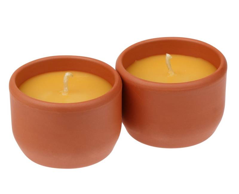 Steinhart Kerzen Bienenwachskerze 100% Bienenwachs-Kerze Terra-Töpfchen 2er-Pack 35 x Ø 50 mm Steinhart Kerzen Bienenwachskerze 100% Bienenwachs-Kerze Terra-Töpfchen 2er-Pack 35 x Ø 50 mm von Steinhart Kerzen