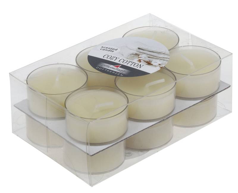 Steinhart Kerzen Teelicht Duftteelichter im 12er Pack Cozy Cotton 18/38 mm ca. 4 h von Steinhart Kerzen