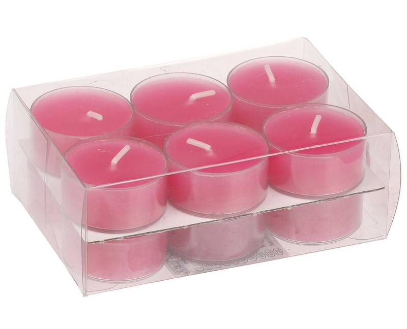 Steinhart Kerzen Teelicht Teelichter in Kunststoffhülle Fuchsia 18/38mm, 12er-Pack von Steinhart Kerzen