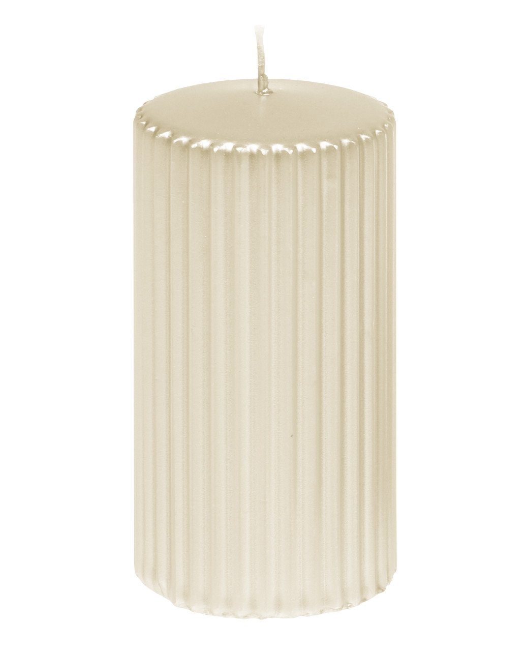 Steinhart Stumpenkerze Edelglanz Ø 5,7 x 11 cm champagner von Steinhart Kerzen