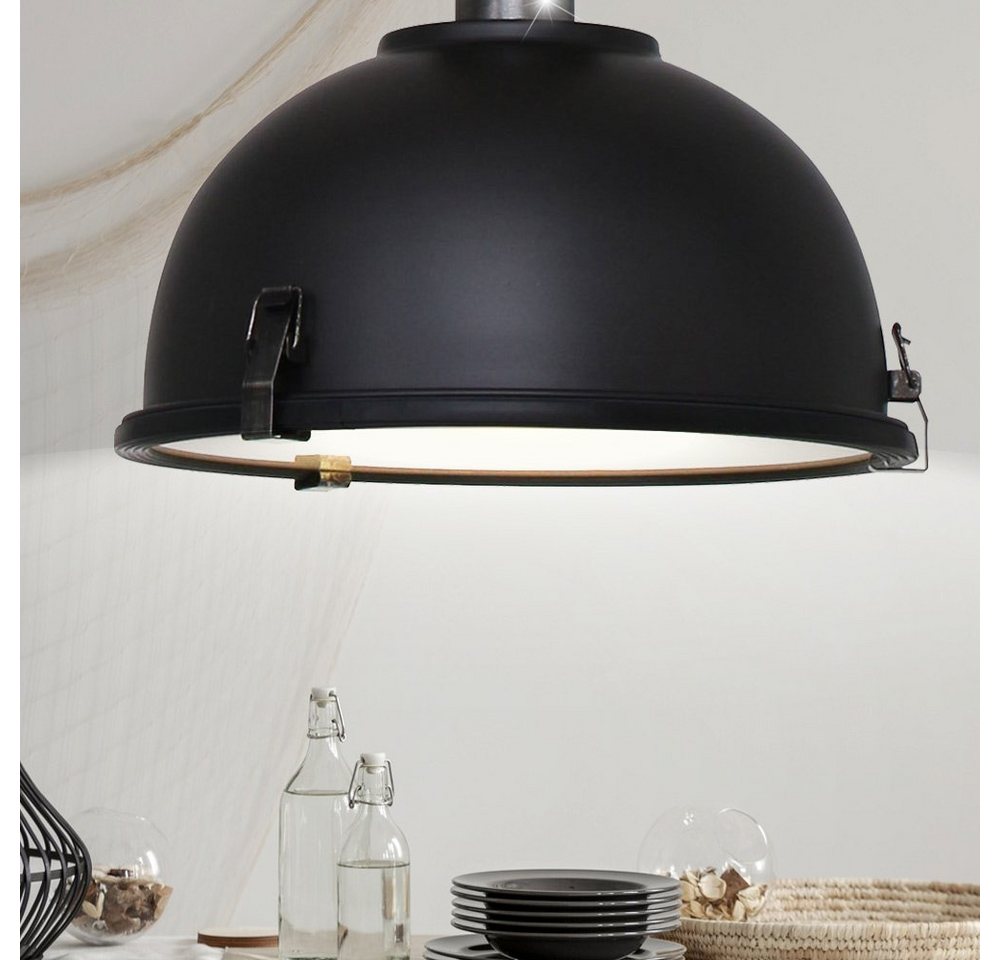 Steinhauer LIGHTING Deckenleuchte, Leuchtmittel nicht inklusive, Retro Decken Hänge Lampe Industrie Schwarz Wohn Zimmer von Steinhauer LIGHTING