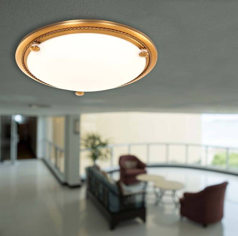 Steinhauer LIGHTING Deckenstrahler, Leuchtmittel nicht inklusive, Deckenlampe Küchenleuchte Deckenleuchte bronze 2 flammig Glas von Steinhauer LIGHTING