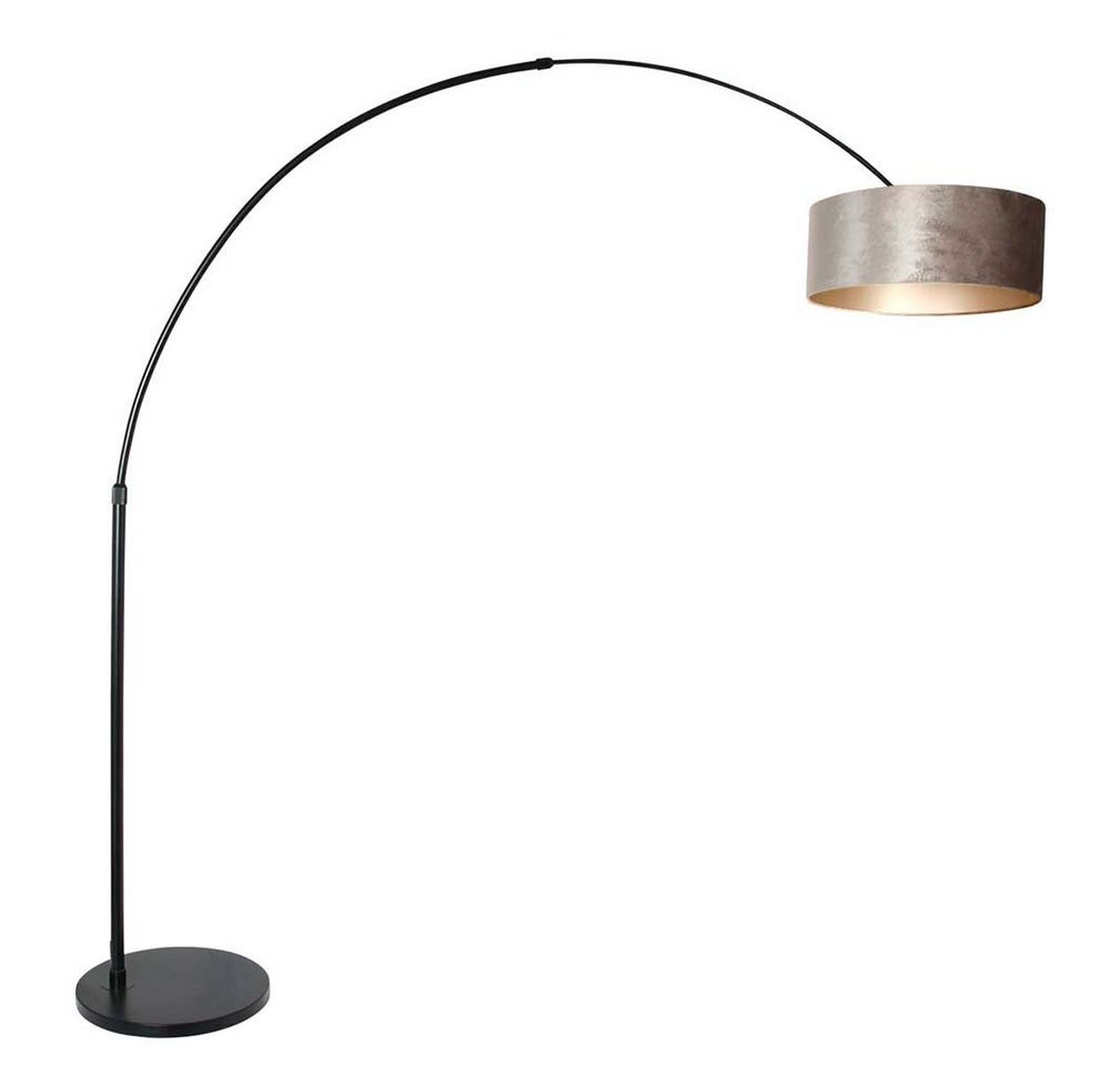 Steinhauer LIGHTING LED Bogenlampe, Leuchtmittel nicht inklusive, Bogenleuchte Stehlampe Bogenstehleuchte Textil taupe Höhenverstellbar von Steinhauer LIGHTING