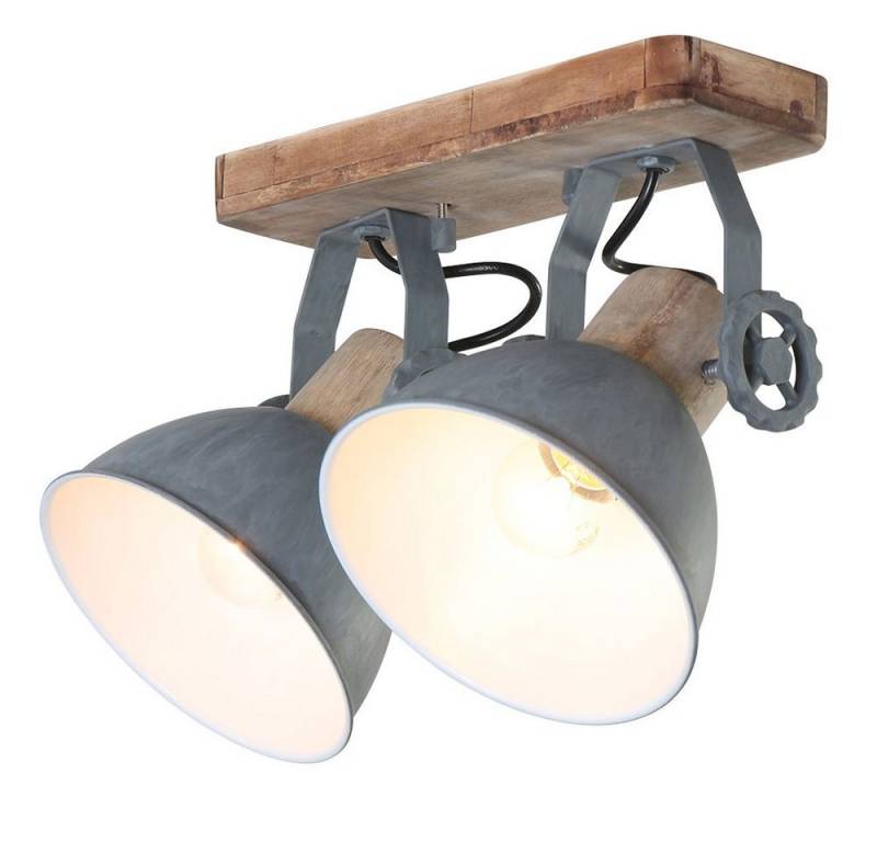 Steinhauer LIGHTING LED Deckenleuchte, Leuchtmittel nicht inklusive, RETRO Decken Spot Strahler Leuchte Ess Zimmer Lampe schwenkbar Holz von Steinhauer LIGHTING