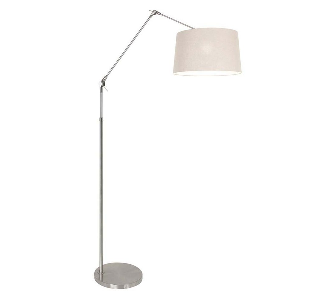 Steinhauer LIGHTING LED Leselampe, Leuchtmittel nicht inklusive, Gelenkleuchte Stehlampe Standleuchte verstellbar Textil grau silber von Steinhauer LIGHTING