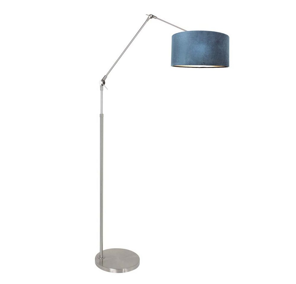 Steinhauer LIGHTING LED Leselampe, Gelenkleuchte Stehleuchte Lampe Textil blau gold Höhenverstellbar von Steinhauer LIGHTING